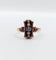 Bague 57.5 Bague marquise ancienne en or rose 18k, saphirs et perles, vers 1890 58 Facettes A08102