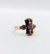 Bague 57.5 Bague marquise ancienne en or rose 18k, saphirs et perles, vers 1890 58 Facettes A08102