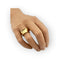 Bague 57 Bague bandeau en or jaune 750 58 Facettes 149072326