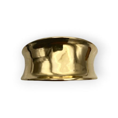 Bague 57 Bague bandeau en or jaune 750 58 Facettes 149072326