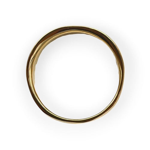 Bague 57 Bague bandeau en or jaune 750 58 Facettes 149072326