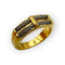 Bague 55 Bague en or jaune 750 et acier torsadé 58 Facettes 149072340