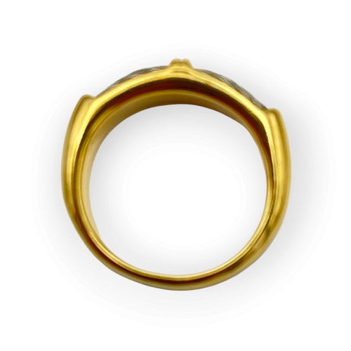 Bague 55 Bague en or jaune 750 et acier torsadé 58 Facettes 149072340