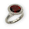 Bague 56 Bague en or blanc 750, tourmaline rouge et diamants 58 Facettes 149072439