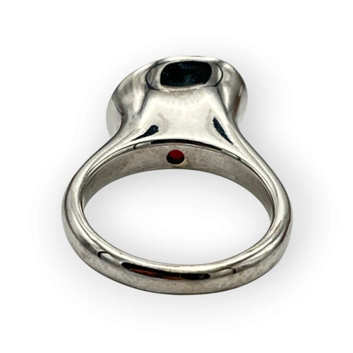Bague 56 Bague en or blanc 750, tourmaline rouge et diamants 58 Facettes 149072439