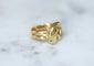 Bague 48 Bague ancienne serpent enroulé, émeraudes, or jaune 18 carats 58 Facettes