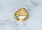 Bague 48 Bague ancienne serpent enroulé, émeraudes, or jaune 18 carats 58 Facettes