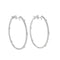 Boucles d'oreilles Créoles - Boucles d’oreilles en or blanc 18 carats et diamants 58 Facettes 2.18833
