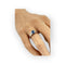 Bague 54 Bague solitaire en or blanc 750, saphir ovale et diamants 58 Facettes 149073223