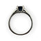 Bague 54 Bague solitaire en or blanc 750, saphir ovale et diamants 58 Facettes 149073223