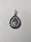 Pendentif Pendentif en or blanc avec aigue-marine, saphirs et diamants 58 Facettes Bague_009