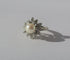 Bague 49.5 Bague fleur en or blanc 18 carats, perle de culture et diamants 58 Facettes Bague