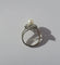 Bague 49.5 Bague fleur en or blanc 18 carats, perle de culture et diamants 58 Facettes Bague
