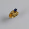 Bague 54 Bague Toi et Moi vintage en or jaune 18 carats, saphirs et diamants 58 Facettes