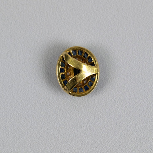 Pendentif Pendentif style Art déco en or jaune 18 carats, saphirs et diamants 58 Facettes