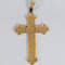 Pendentif Pendentif croix tréflée ajourée en or jaune 18 carats, 8 cm 58 Facettes