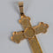 Pendentif Pendentif croix tréflée ajourée en or jaune 18 carats, 8 cm 58 Facettes