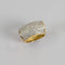 Bague Bague bandeau vintage pavée de diamants en or jaune 18 carats – 17,36 g 58 Facettes