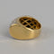 Bague Bague bandeau vintage pavée de diamants en or jaune 18 carats – 17,36 g 58 Facettes