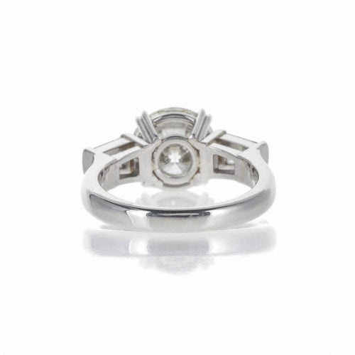 Bague 57 Bague solitaire en platine avec diamant taille brillant 4,38 ct I/VS2 58 Facettes 2.18848