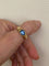 Bague 60 Bague pour homme en or jaune 18k avec saphir bleu et diamants 58 Facettes ring