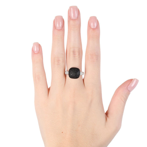 Bague 54 Pomellato Capri - Bague en or blanc, onyx noir et diamants 58 Facettes 535126_M
