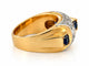 Bague 58 Bague Tank ancienne en or bicolore 18 carats, saphirs et diamants 58 Facettes 90699