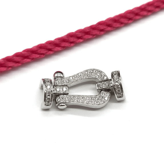 Bracelet Fred - Bracelet Force 10 Grand Modèle en or blanc 18k, diamants 58 Facettes BOV/260059