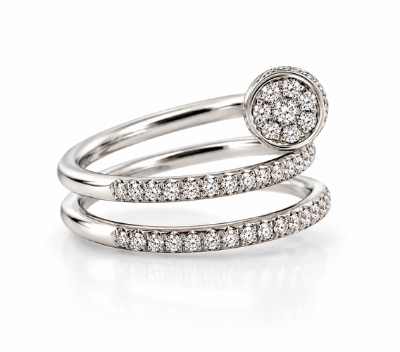 Bague 51 Cartier - Juste un Clou - Bague en or blanc 18 carats et diamants, taille 51 58 Facettes 90639