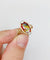 Bague 54 Art déco de Limoges - Bague en or 18k avec plaque émaillée au profil féminin 58 Facettes A08126