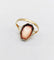 Bague 54 Art déco de Limoges - Bague en or 18k avec plaque émaillée au profil féminin 58 Facettes A08126