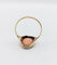 Bague 54 Art déco de Limoges - Bague en or 18k avec plaque émaillée au profil féminin 58 Facettes A08126