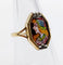 Bague 54 Art déco de Limoges - Bague en or 18k avec plaque émaillée au profil féminin 58 Facettes A08126