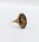 Bague 54 Art déco de Limoges - Bague en or 18k avec plaque émaillée au profil féminin 58 Facettes A08126