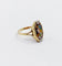 Bague 54 Art déco de Limoges - Bague en or 18k avec plaque émaillée au profil féminin 58 Facettes A08126