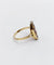 Bague 54 Art déco de Limoges - Bague en or 18k avec plaque émaillée au profil féminin 58 Facettes A08126