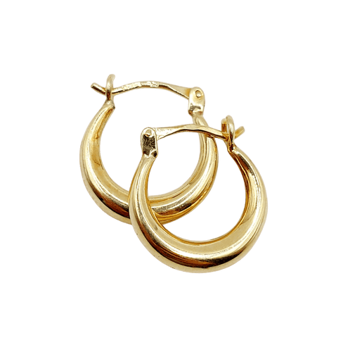 Boucles d'oreilles Créoles vintage en or 14k 58 Facettes A08127