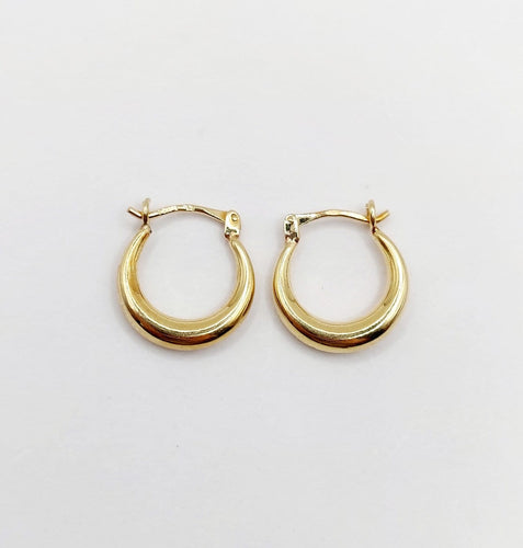 Boucles d'oreilles Créoles vintage en or 14k 58 Facettes A08127