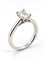 Bague 54 Bague solitaire en or blanc 18 carats, diamant taille émeraude 0,70 ct 58 Facettes 90637