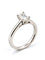 Bague 54 Bague solitaire en or blanc 18 carats, diamant taille émeraude 0,70 ct 58 Facettes 90637