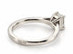 Bague 54 Bague solitaire en or blanc 18 carats, diamant taille émeraude 0,70 ct 58 Facettes 90637