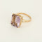 Bague 49 Bague vintage en or rose 18k sertie d’une améthyste 58 Facettes BGam8ctR