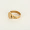 Bague 63 Chevalière vintage en or rose 18k avec initiales « BM » 58 Facettes ChevalièreBM