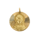 Pendentif Médaille vintage de la Vierge en or jaune 18k, 2,8 cm 58 Facettes MédailleVierge28mm