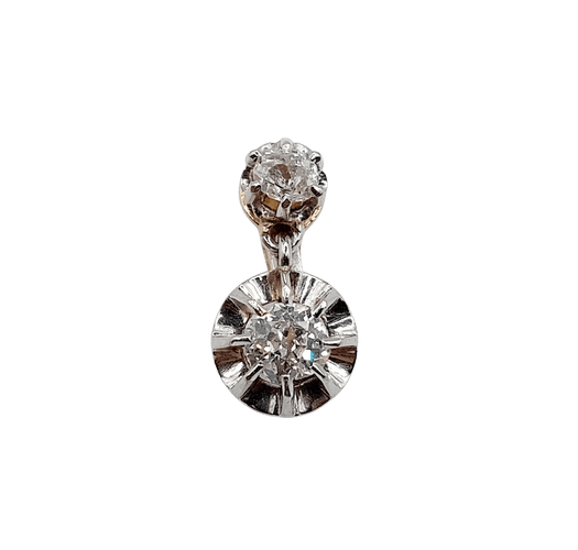 Pendentif Pendentif ancien en or rose 18k et platine, diamants taille ancienne, vers 1900 58 Facettes A08129