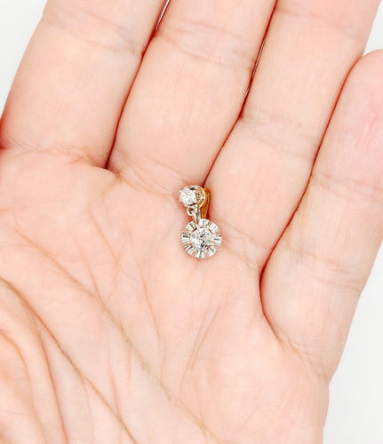 Pendentif Pendentif ancien en or rose 18k et platine, diamants taille ancienne, vers 1900 58 Facettes A08129