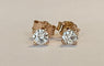 Boucles d'oreilles Boucles d’oreilles - Puces solitaires en or rose 18 carats avec diamants (0,39 ct) 58 Facettes earrings
