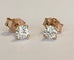 Boucles d'oreilles Boucles d’oreilles - Puces solitaires en or rose 18 carats avec diamants (0,39 ct) 58 Facettes earrings