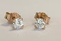 Boucles d'oreilles Boucles d’oreilles - Puces solitaires en or rose 18 carats avec diamants (0,39 ct) 58 Facettes earrings