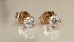 Boucles d'oreilles Boucles d’oreilles - Puces solitaires en or rose 18 carats avec diamants (0,39 ct) 58 Facettes earrings
